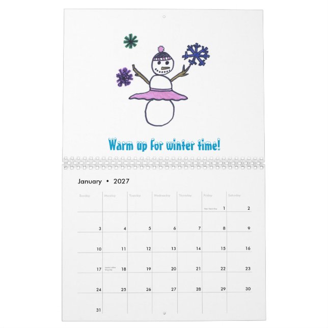 Calendário 2012 da dança (Jan 2027)