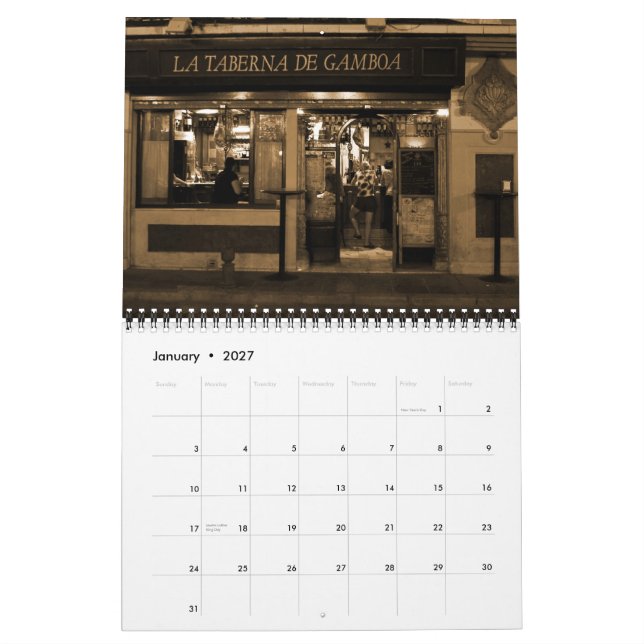 Calendário 2012 da espanha (Jan 2027)