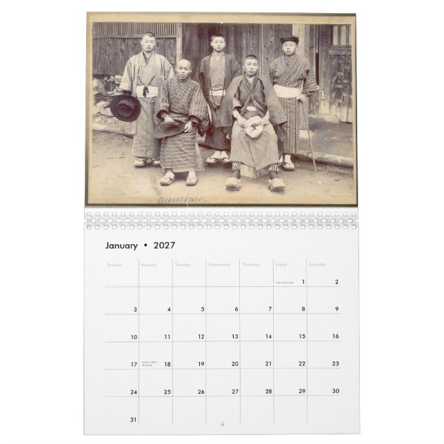 Calendário 2012 da família de Sakaguchi (Jan 2027)