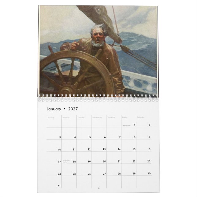 Calendário 2012 da grande arte (Jan 2027)