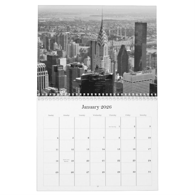 Calendário 2012 de New York (Jan 2026)