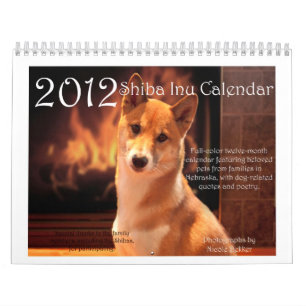 Calendário 2012 de Shiba Inu