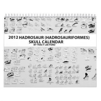 CALENDÁRIO 2012 DO CRÂNIO DO HADROSAUR