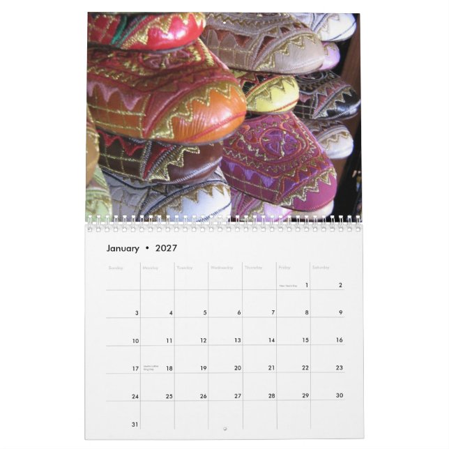 Calendário 2012 do viagem (Jan 2027)