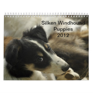 Calendário 2012 filhotes de cachorro macios 2 de Windhounds