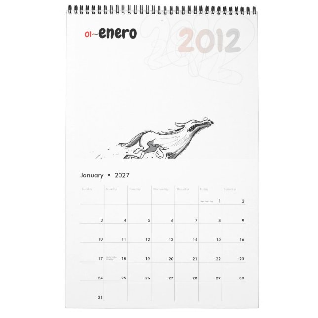 Calendário 2012 YonoFui (Jan 2027)