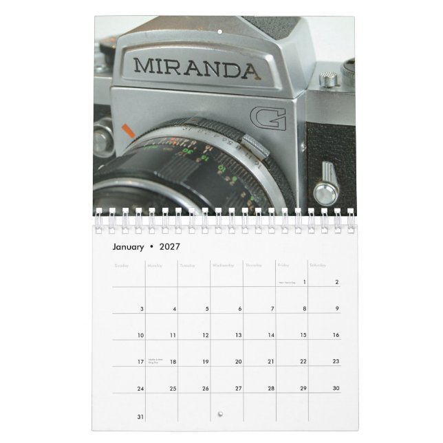 Calendário 2013 da câmera de Miranda G 35mm SLR do (Jan 2027)