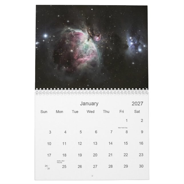 Calendário 2013 de Astro de Sean Parker (Jan 2027)