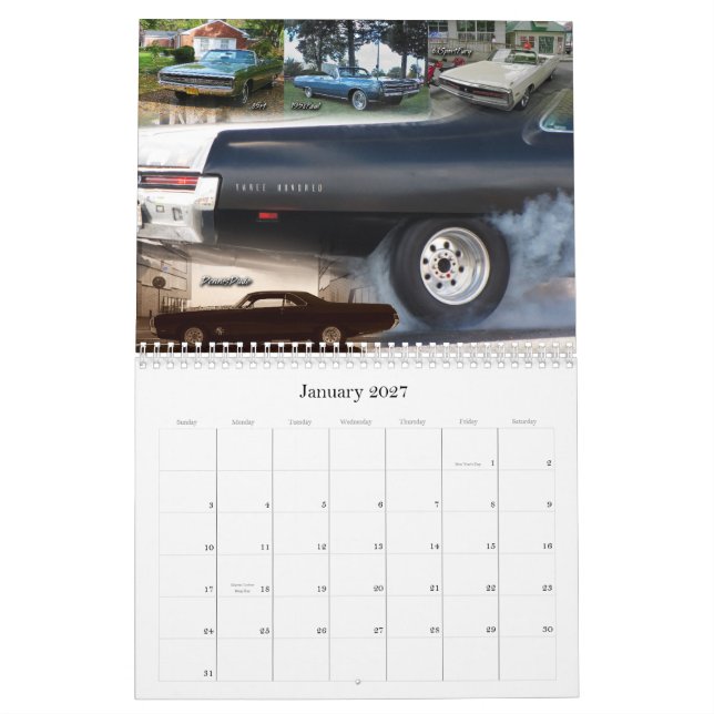 Calendário 2013 de Mopar do C-Corpo (Jan 2027)