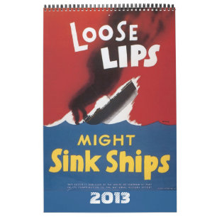 Calendário 2013 do poster do esforço da guerra d