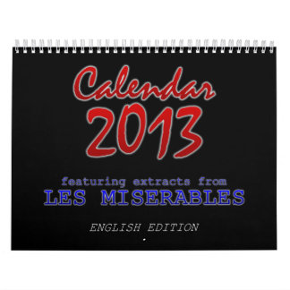 Calendário 2013, inglês