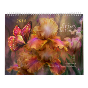 Calendário 2014 da arte da coleção 1 das íris