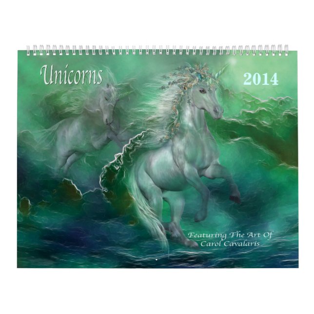Calendário 2014 da arte dos unicórnios (Capa)