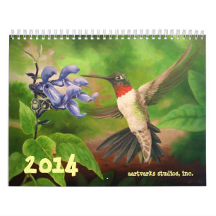 Calendário 2014 da arte por estúdios de Aartvark