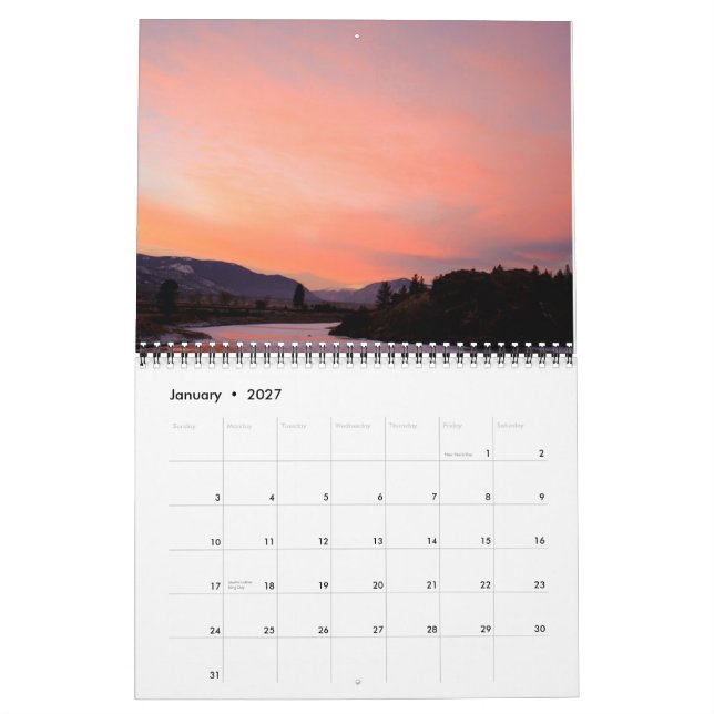 Calendário 2014 de Montana (Jan 2027)