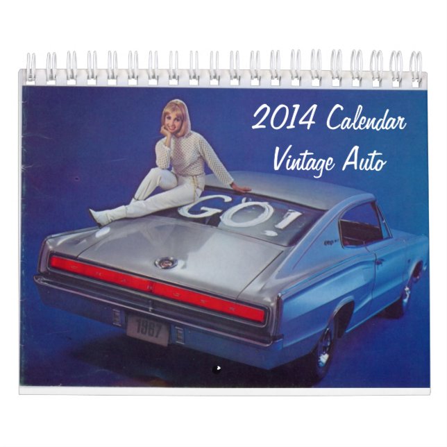 Calendário 2014 do automóvel do vintage (Capa)