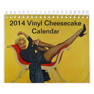 Calendário 2014 do bolo de queijo do vinil