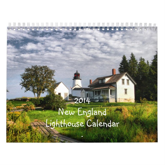 Calendário 2014 do farol de Nova Inglaterra (Capa)