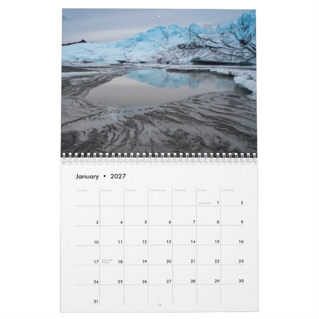 Calendário 2014 do mundo (Jan 2027)