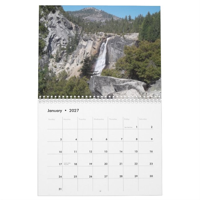Calendário 2014 do parque nacional de Yosemite (Jan 2027)