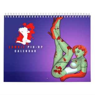 Calendário 2014 do Pin-Acima do zombi