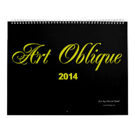 Calendário 2014 oblíquo da arte