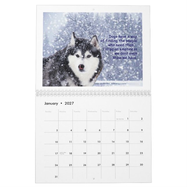 Calendário 2014 - para o amor dos cães (Jan 2027)