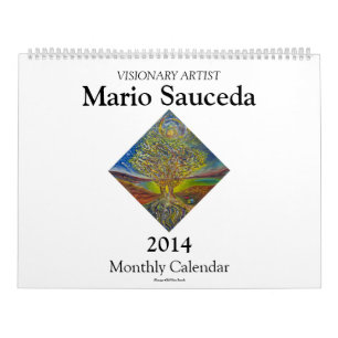 Calendário 2014 que caracteriza pinturas das bela