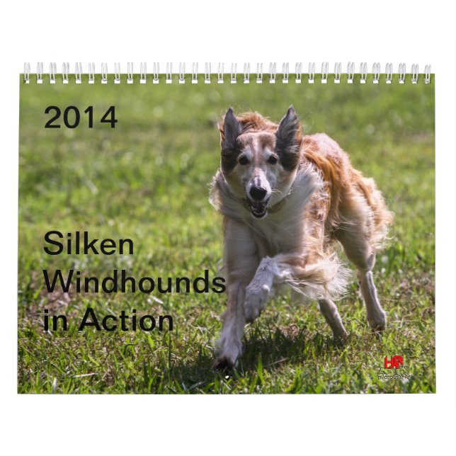 Calendário 2014 Windhounds macios na ação 1-6 (Capa)