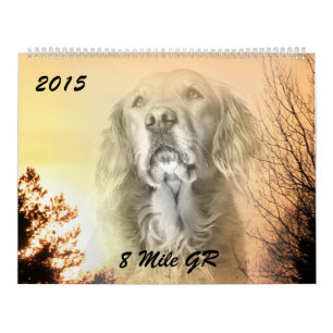 Calendário 2015 8 golden retriever Caledar da milha