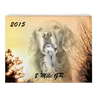 Calendário 2015 8 golden retriever Caledar da milha