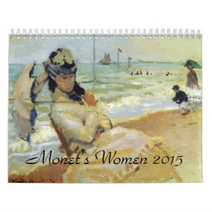Calendário 2015 da arte das mulheres de Monets