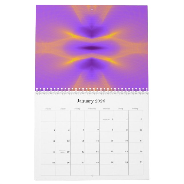 Calendário 2015 da arte do Fractal D (Jan 2026)