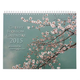 Calendário 2015 da flor de cerejeira