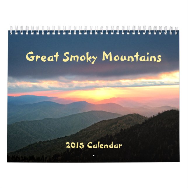 Calendário 2015 de Great Smoky Mountains (Capa)