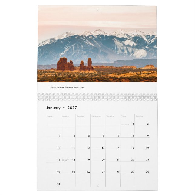 Calendário 2015, fotografia da paisagem (Jan 2027)