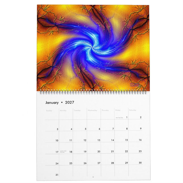 Calendário 2015 oblíquo da arte (Jan 2027)