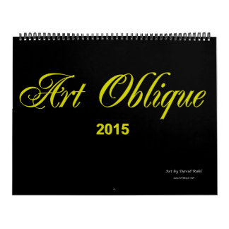 Calendário 2015 oblíquo da arte