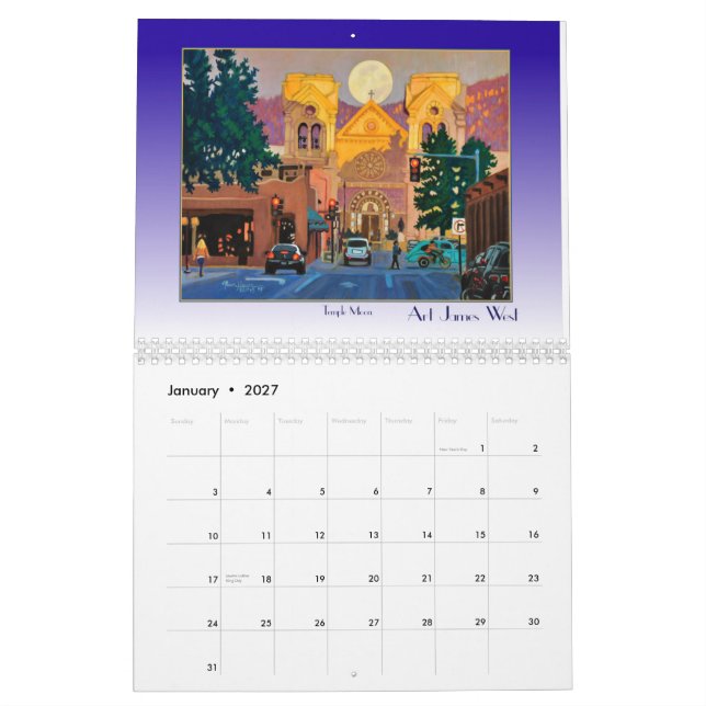 Calendário 2015 ocidental da arte ENORME (Jan 2027)