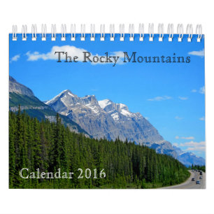 Calendário 2016 - As Montanhas Rochosas, Canadá