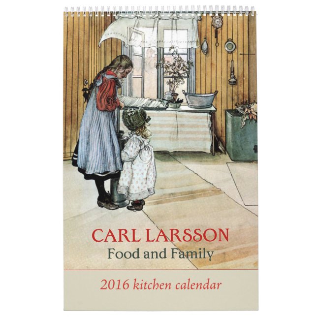 Calendário 2016 da cozinha da comida e da família (Capa)