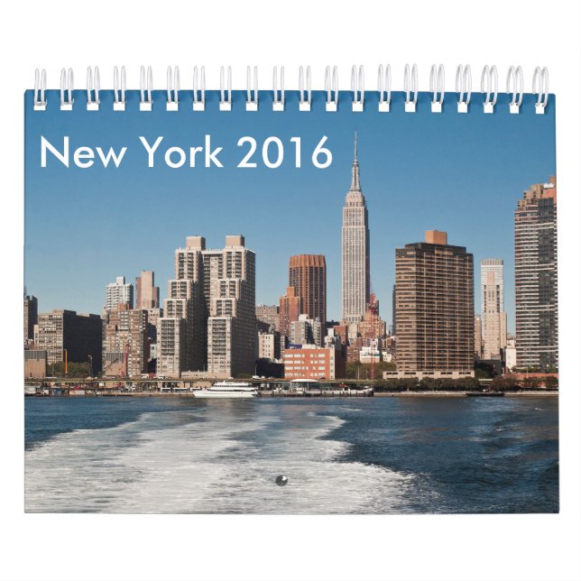 Calendário 2016 da Nova Iorque e do Manhattan (Capa)