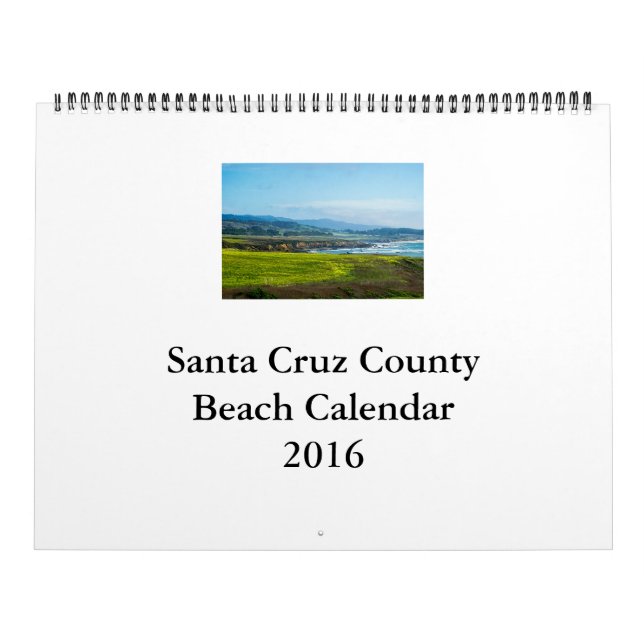 Calendário 2016 da praia de Santa Cruz County (Capa)