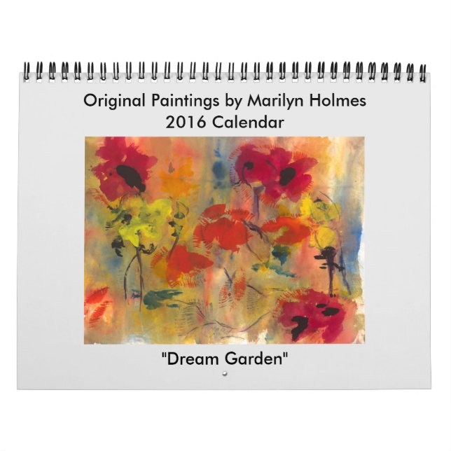 Calendário 2016 das belas artes de Marilyn Holmes (Capa)