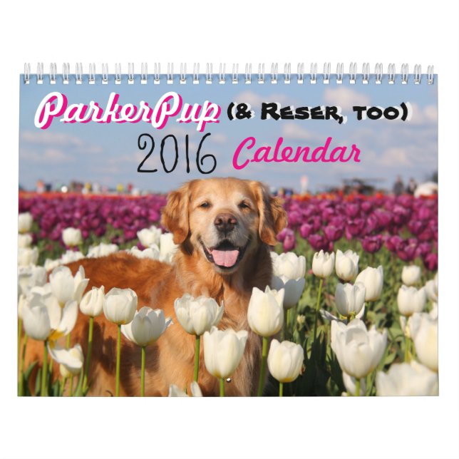 Calendário 2016 de ParkerPup (& Reser, demasiado) (Capa)