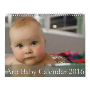 Calendário 2016 do bebê de Aro