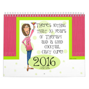 Calendário 2016 do cocktail