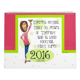 Calendário 2016 do cocktail