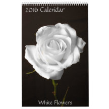 Calendário 2016-Flores Brancas Calendário