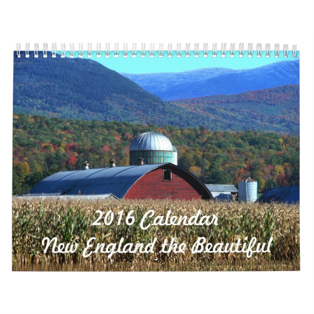 Calendário 2016  Nova Inglaterra a Bela (Capa)